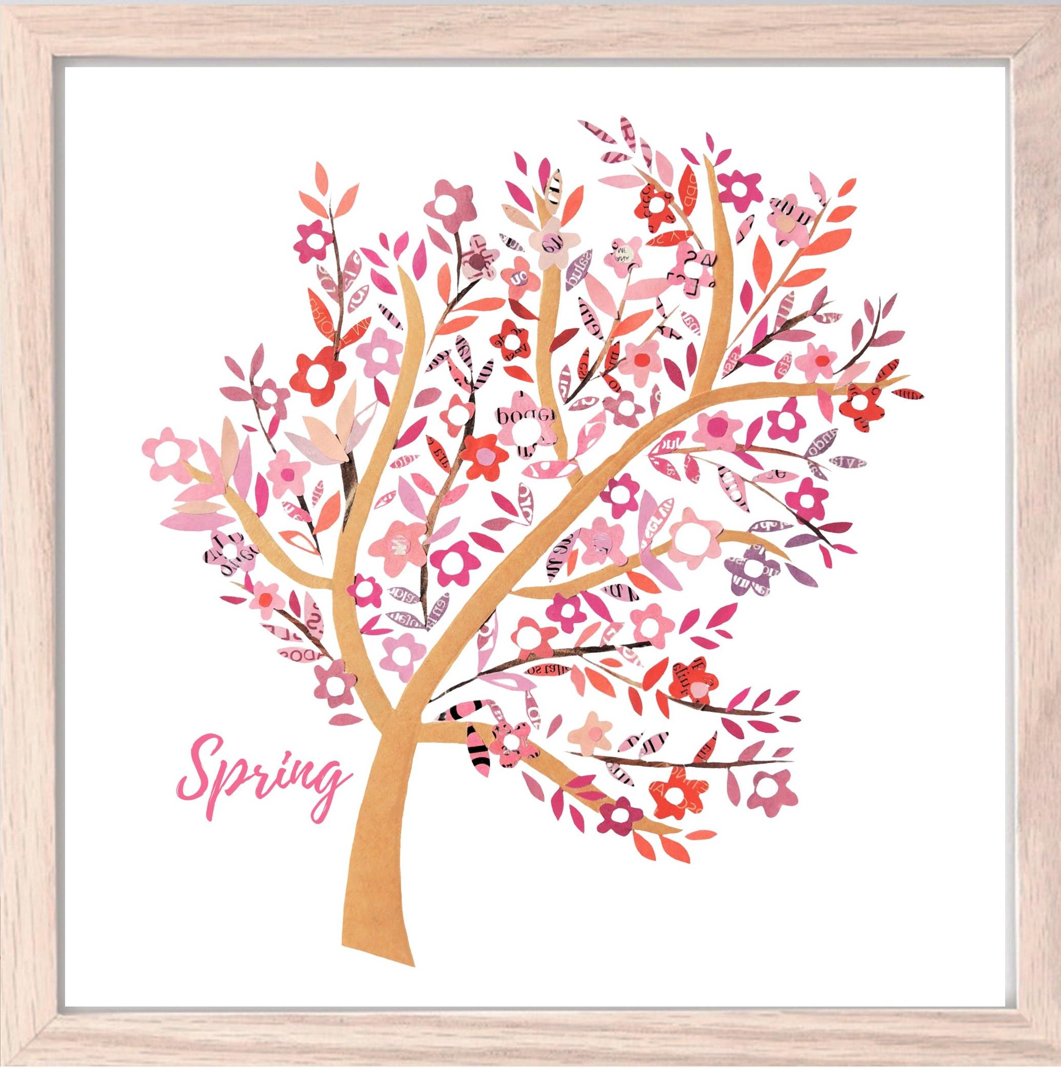 Four Seasons Tree Wall Art, Gallery Set of 4 Collage Prints, Seasonal ...
