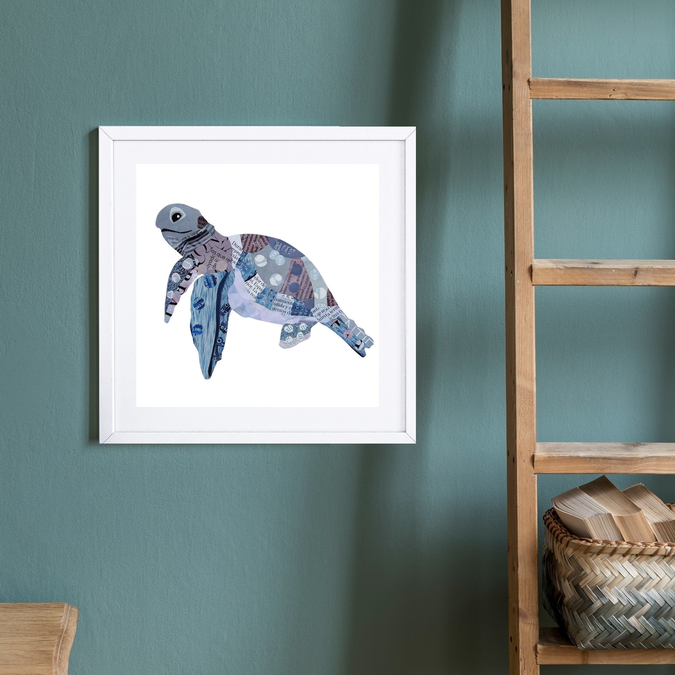 Turtle Wall Art for Nursery Decor, Sea Turtle Gifts From Unique Collage