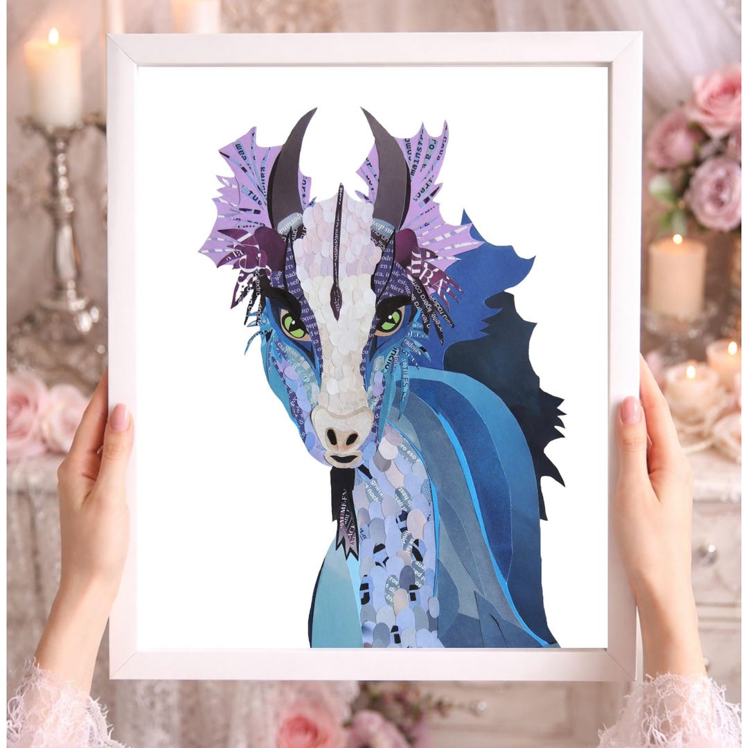 Dragon Art Print: Mythical Creature Wall Decor, Fantasy Lover Gift ...