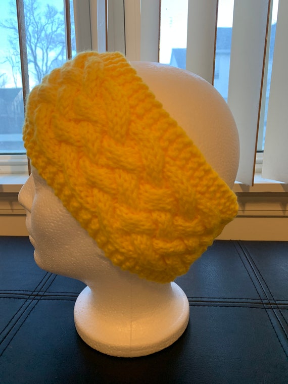Handmade Girl’s headband color yellow one size