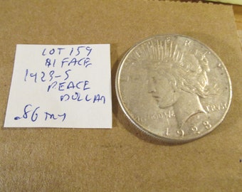 1.00 Face~1923-s Peace Dollar~90% Silver~Exact Coin Shown~.86 troy ounce~Free Shipping~Lot 159!