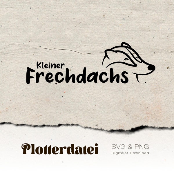 Plotterdatei - Kleiner Frechdachs - SVG & PNG- verspieltes Design