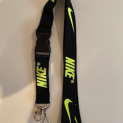 Nike Red Black Lanyard Detachable Keychain Badge ID Holder Etsy