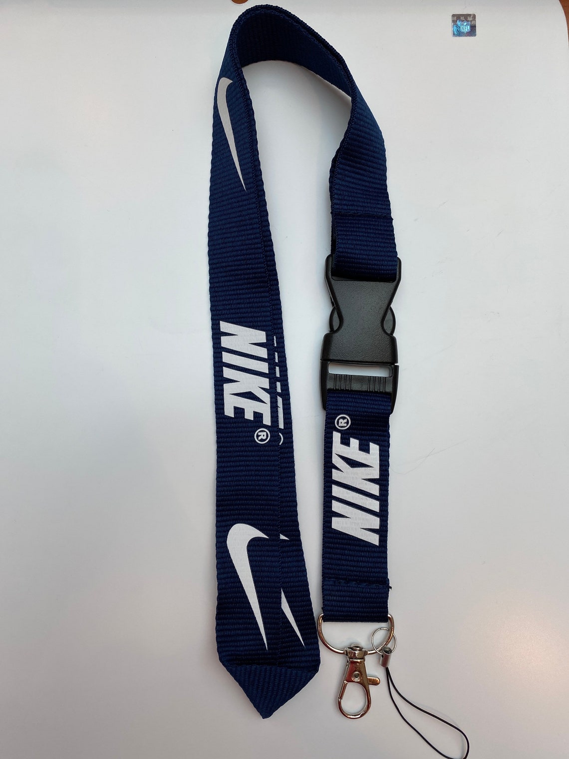Nike Navy Blue Lanyard Detachable Keychain Badge ID Holder | Etsy