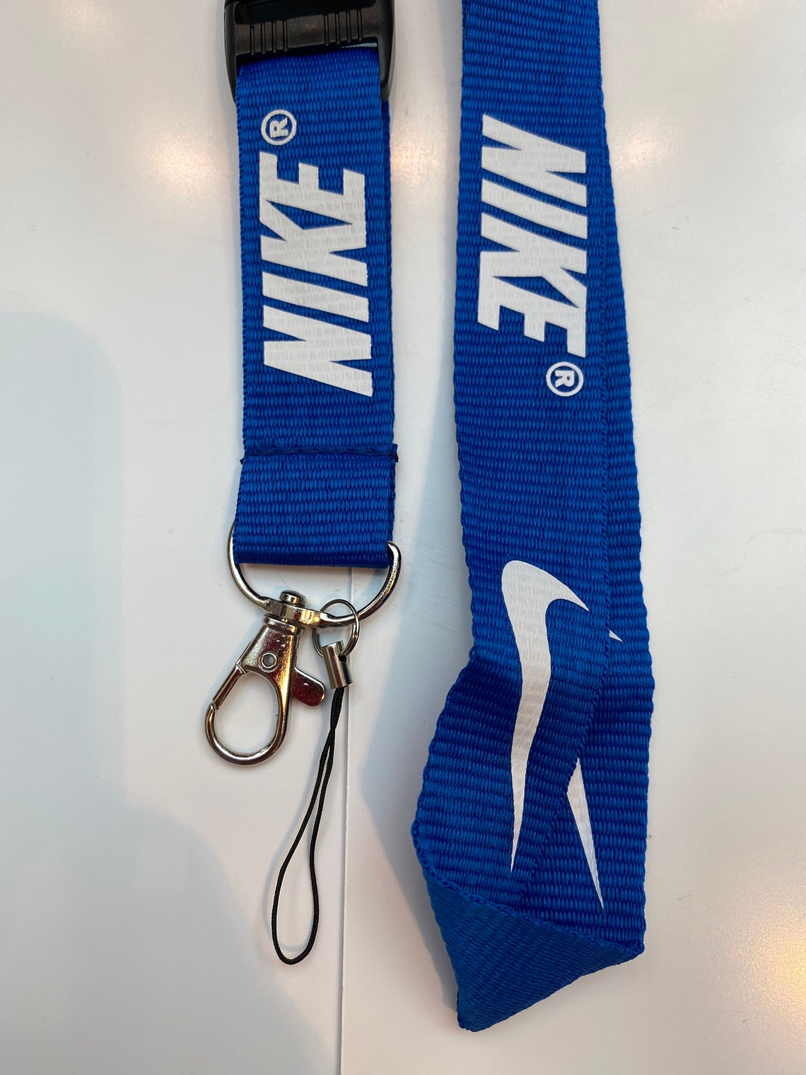 Nike Blue White Lanyard Detachable Keychain Badge ID Holder - Etsy
