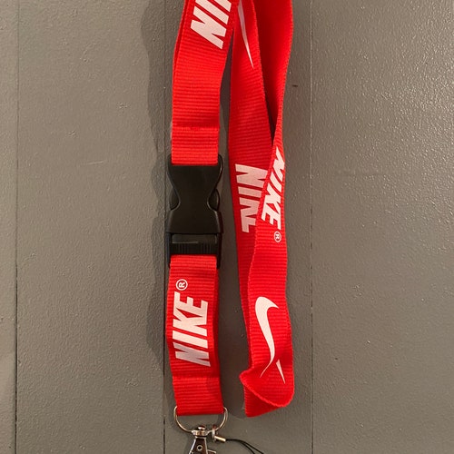 Nike White Black Lanyard Detachable Keychain Badge ID Holder - Etsy