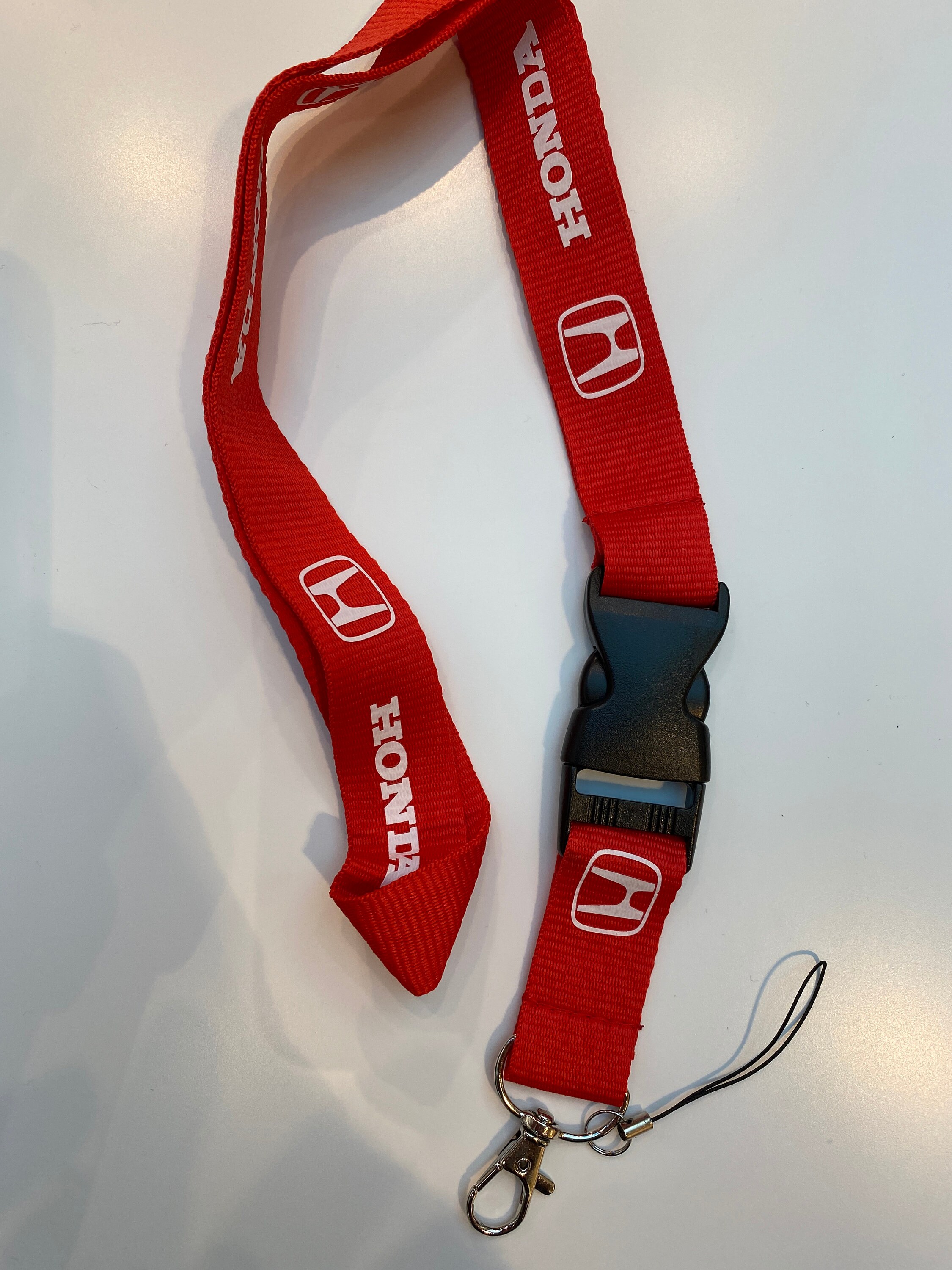 Honda Red Lanyard Detachable Keychain Badge ID Holder Etsy