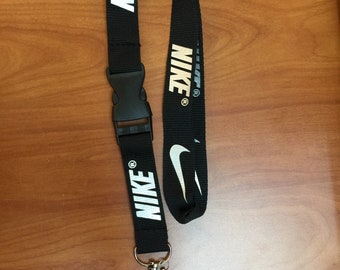 petróleo Cumplido beneficioso Nike Black-Silver Lanyard Detachable Keychain Badge ID Holder - Etsy España