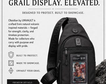 UNVAULT Obsidian Sling Bag | Graded Card Display Crossbody for PSA, BgS & TAG slabs