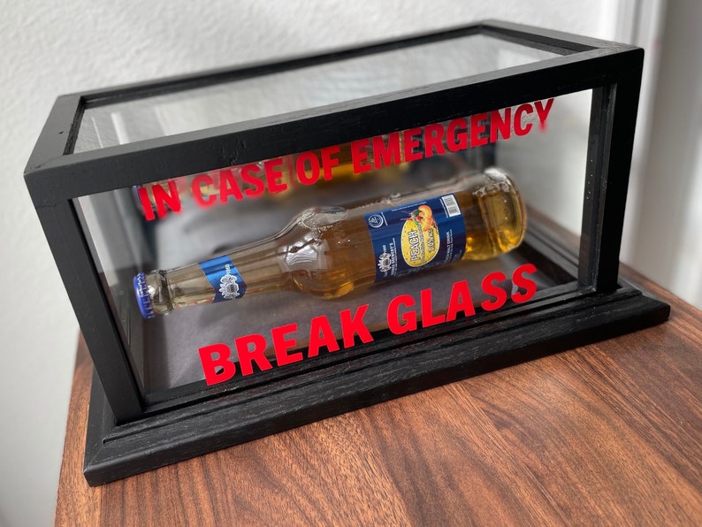 In Case of Emergency Break Glass Case Large Prank Gag Funny Personalized Gift Etsy