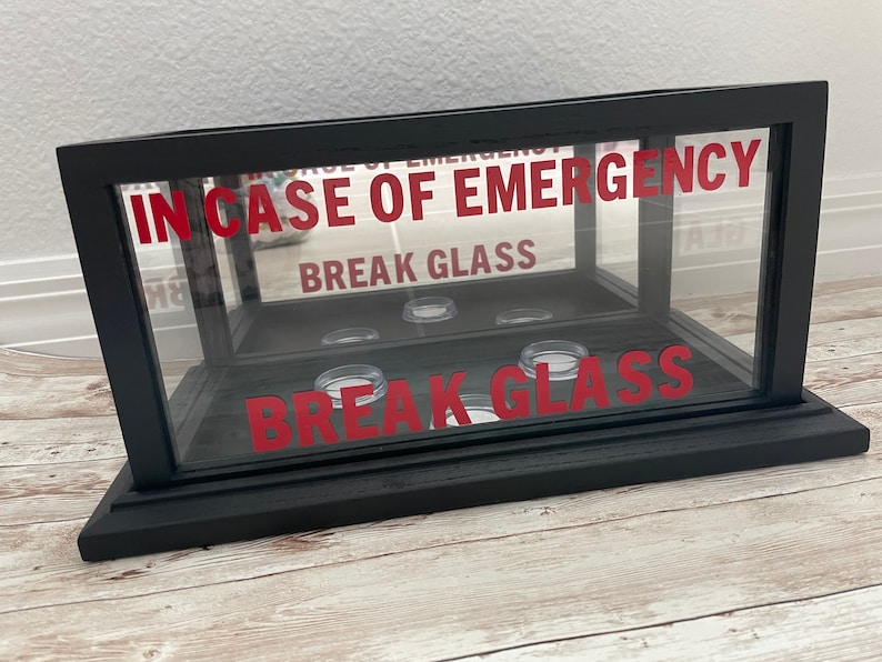 In Case of Emergency Break Glass Case Large Prank Gag Funny Personalized Gift Etsy