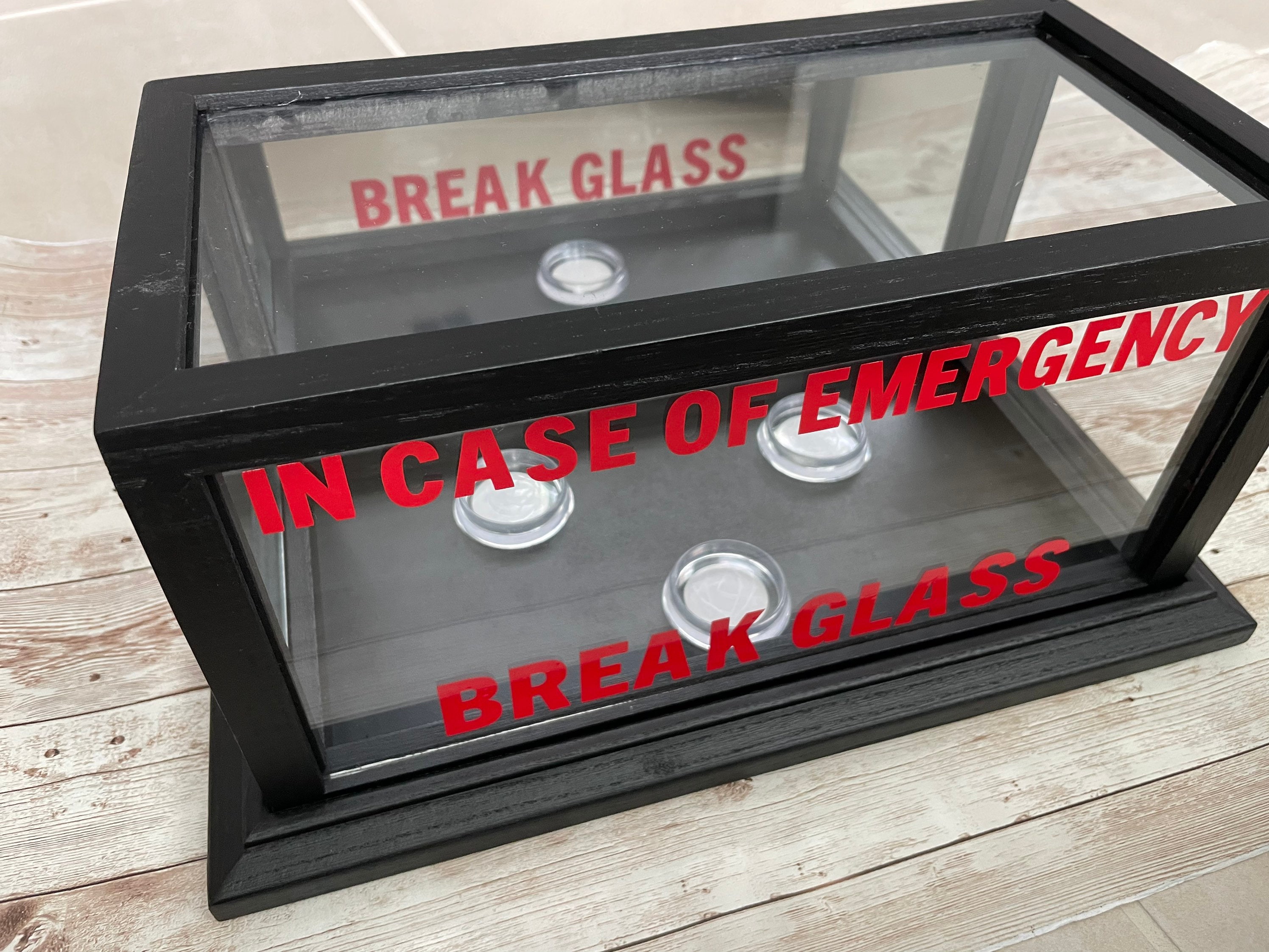 In Case of Emergency Break Glass Case Large Prank Gag Funny Personalized Gift Etsy