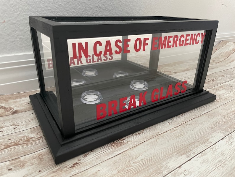 In Case of Emergency Break Glass Case Large Prank Gag Funny Personalized Gift Etsy