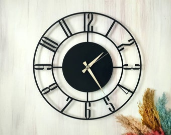R/étro Horloge Murale Cr/éative Mute Horloge /À Quartz Art Horloge Vivante D/écoration Chambre TZXSHO