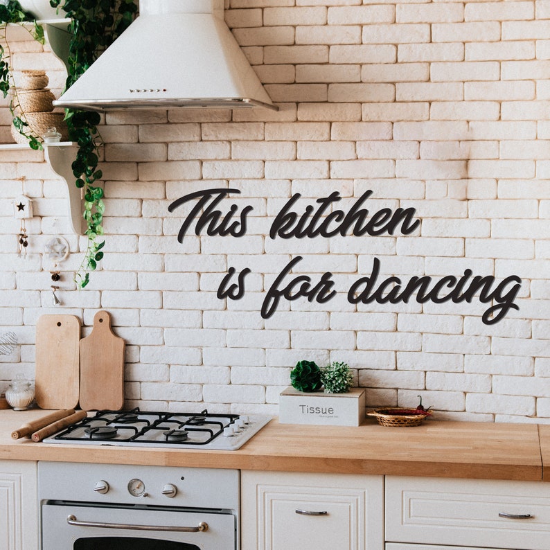 This Kitchen is for Dancing Metal Wall Art Kitchen Wall Etsy