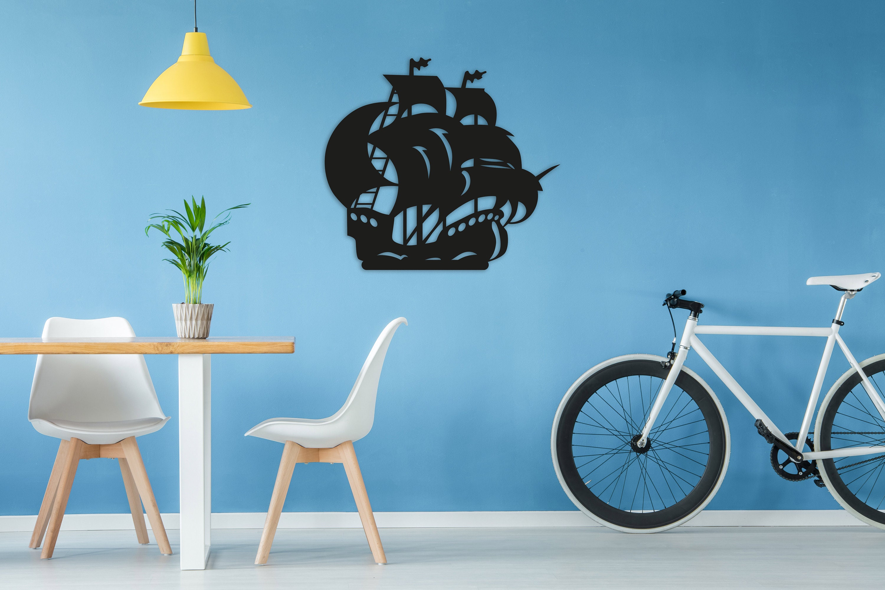 Ship Metal Wall Art Ship Metal Wall Decor Yacht Decor Etsy