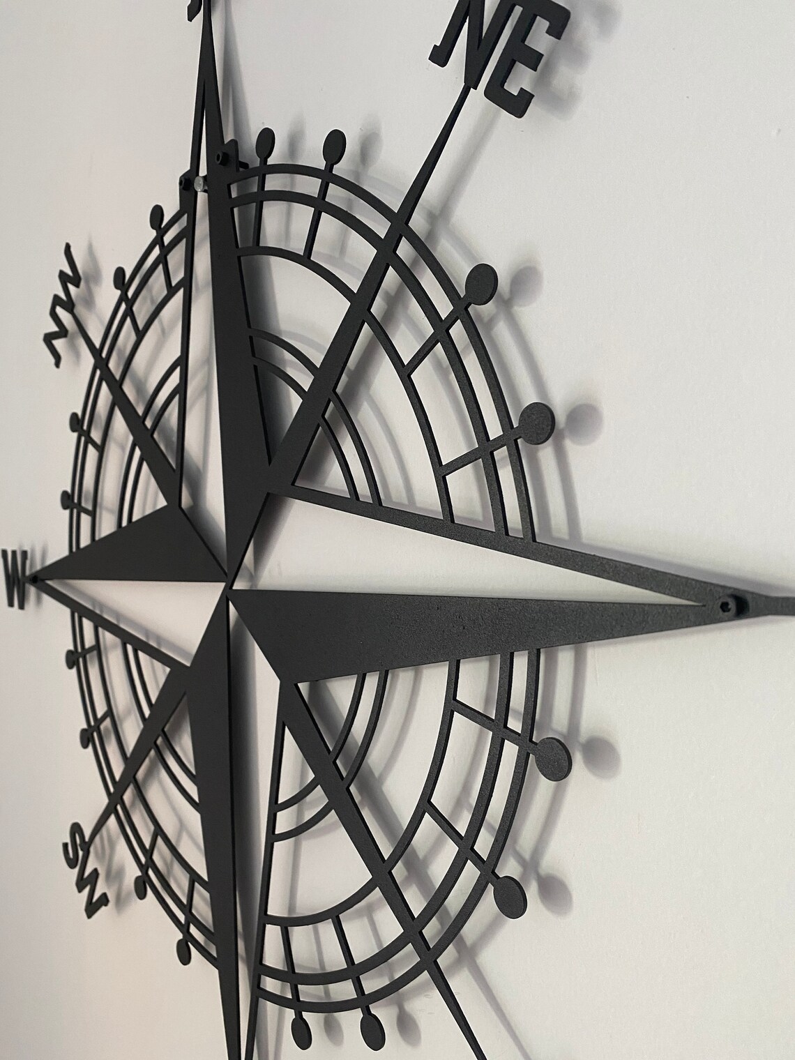 Nautical Compass Metal Wall Art Compass Metal Wall Decor Etsy