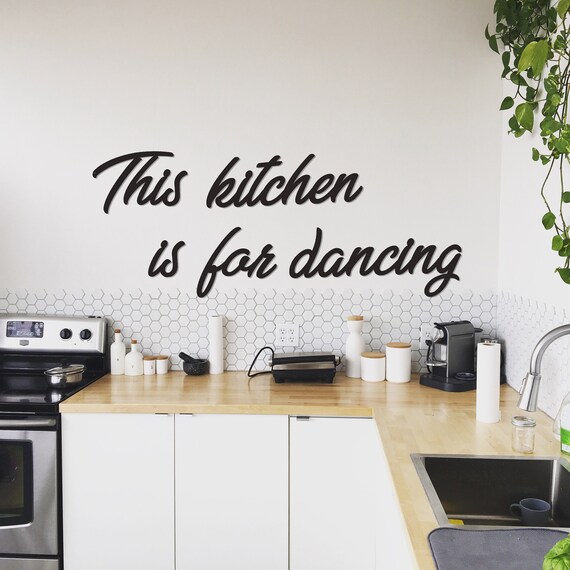 This Kitchen is for Dancing Metal Wall Art Kitchen Wall Etsy