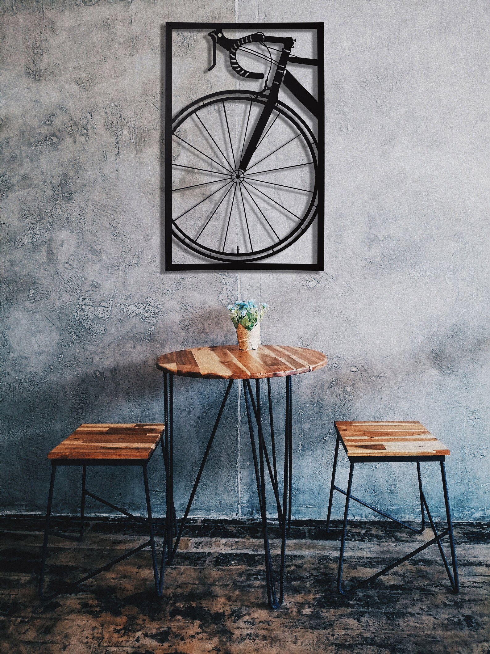 Metal Bicycle Wall Art Metal Wall Decor Cycling Art Bike Etsy
