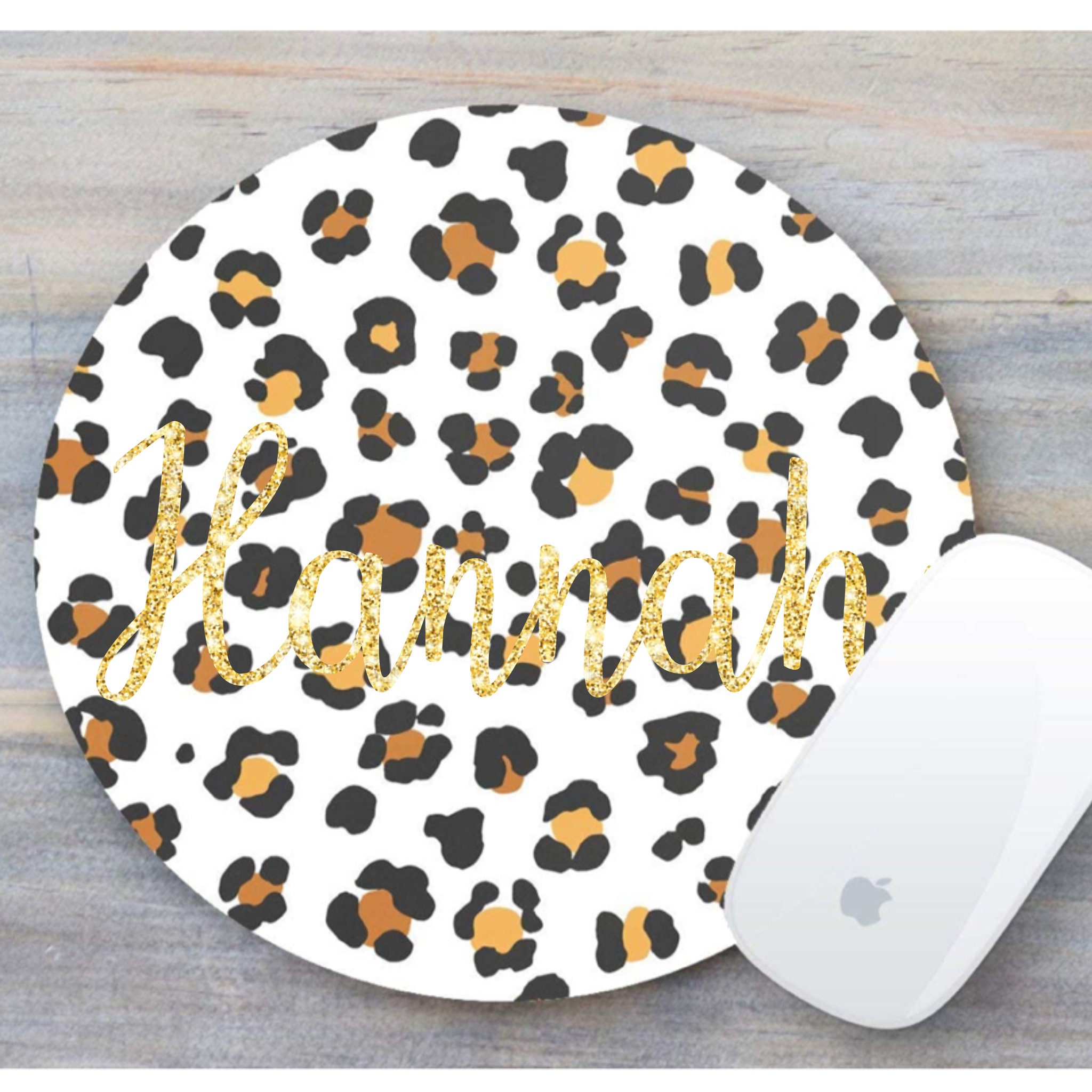 Leopard Print Mousepad Full Color Customizable Mouse Pad Etsy