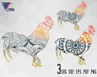 Download Rooster Mandala Svg Etsy