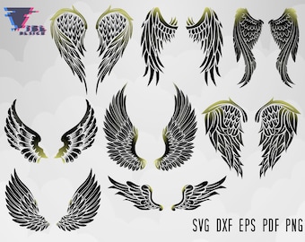 Download Angel Wings Layered Etsy