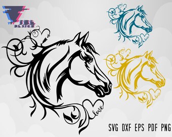 Horse Love Svg Etsy