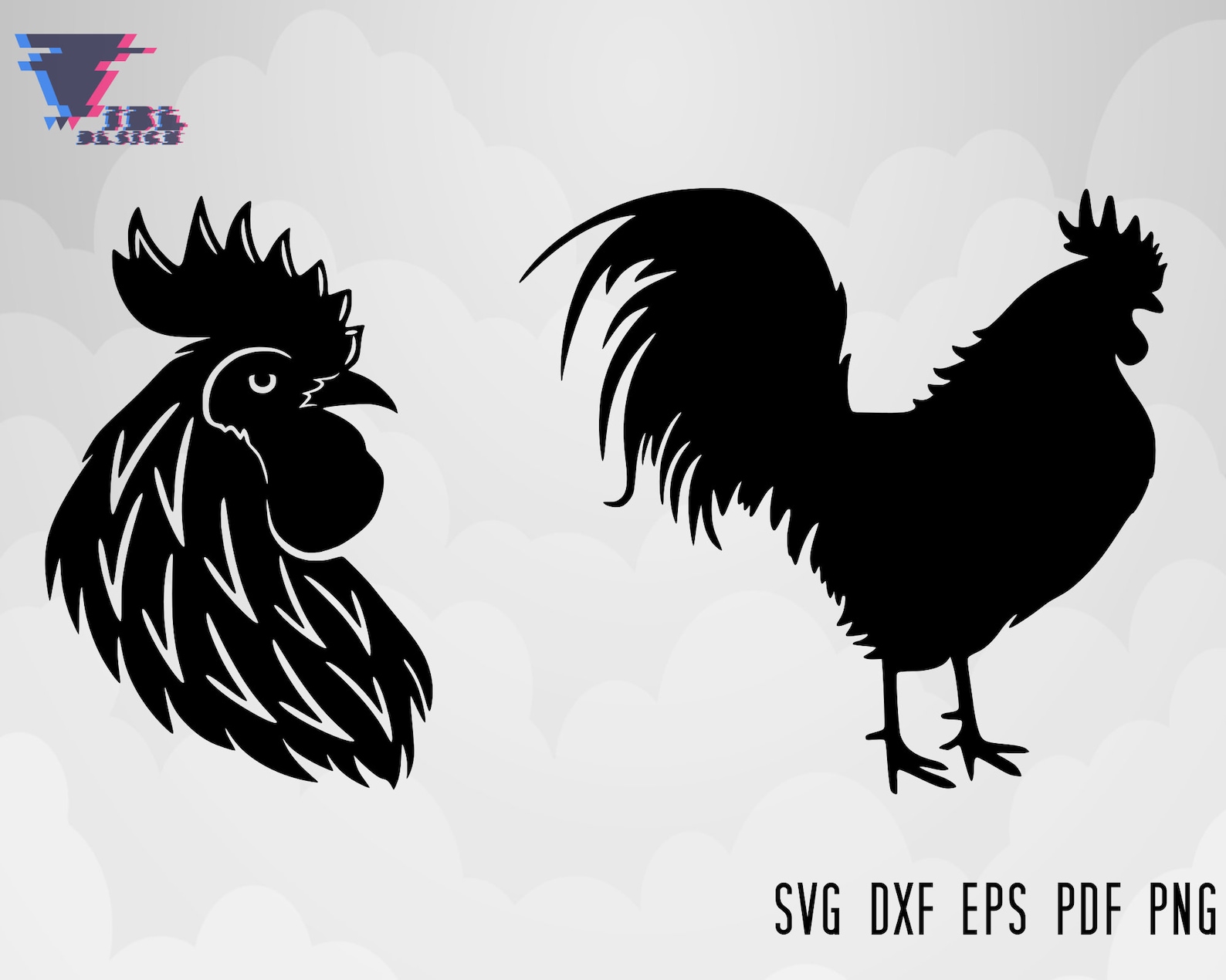 Hahn Svg Hahn Silhouette Svg Bauernhaus Svg Hahn Clipart Etsy