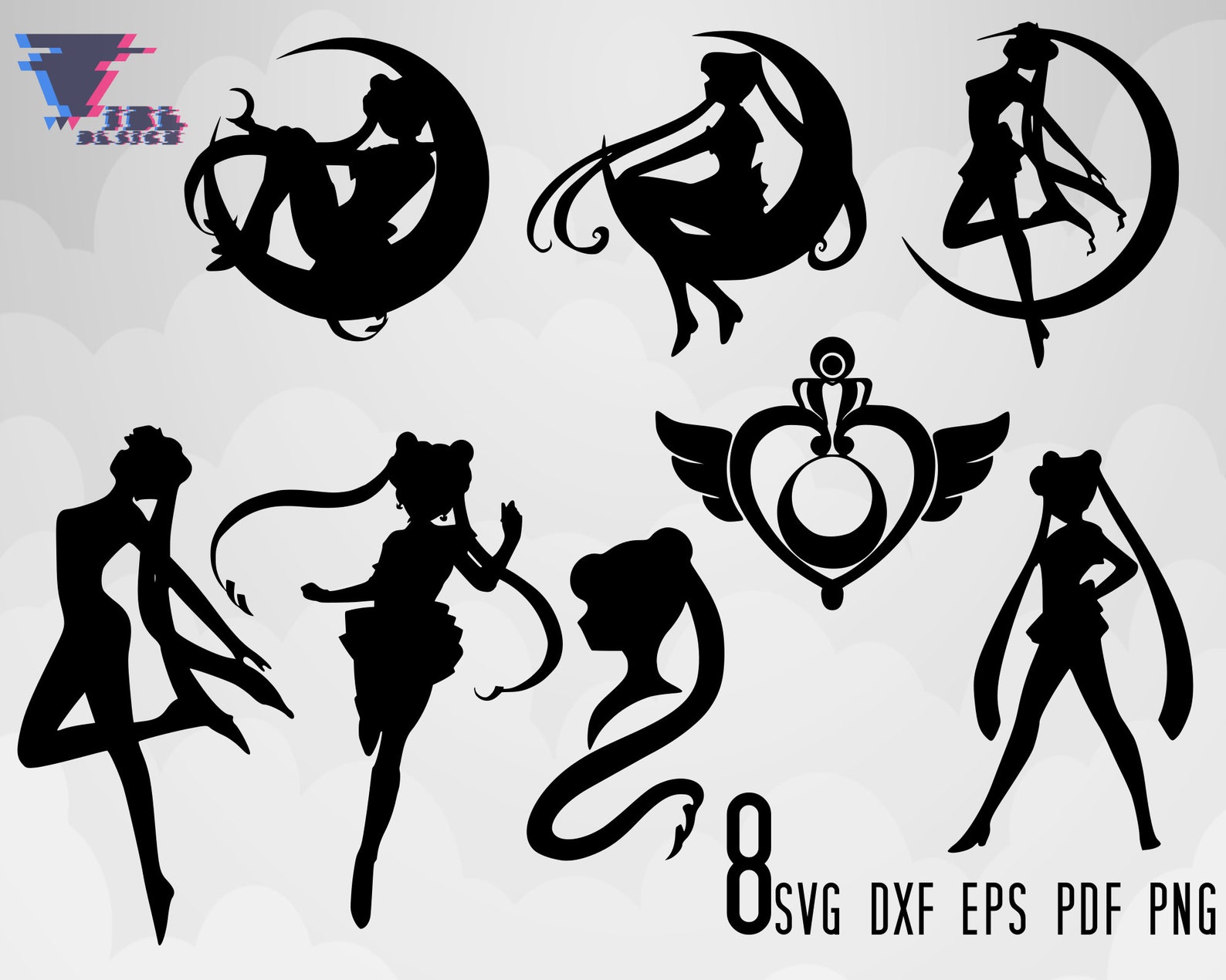 Sailor Moon Svg Silor Moon Png Cartoon Svg Anime Svg | Etsy
