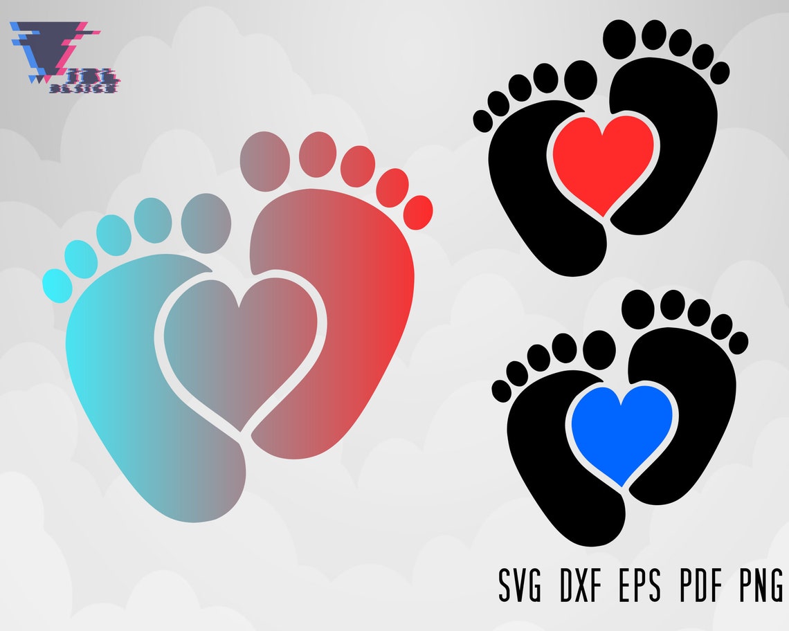 Baby Footprint Svg Baby Svg Newborn Svg Baby Feet Svg Etsy