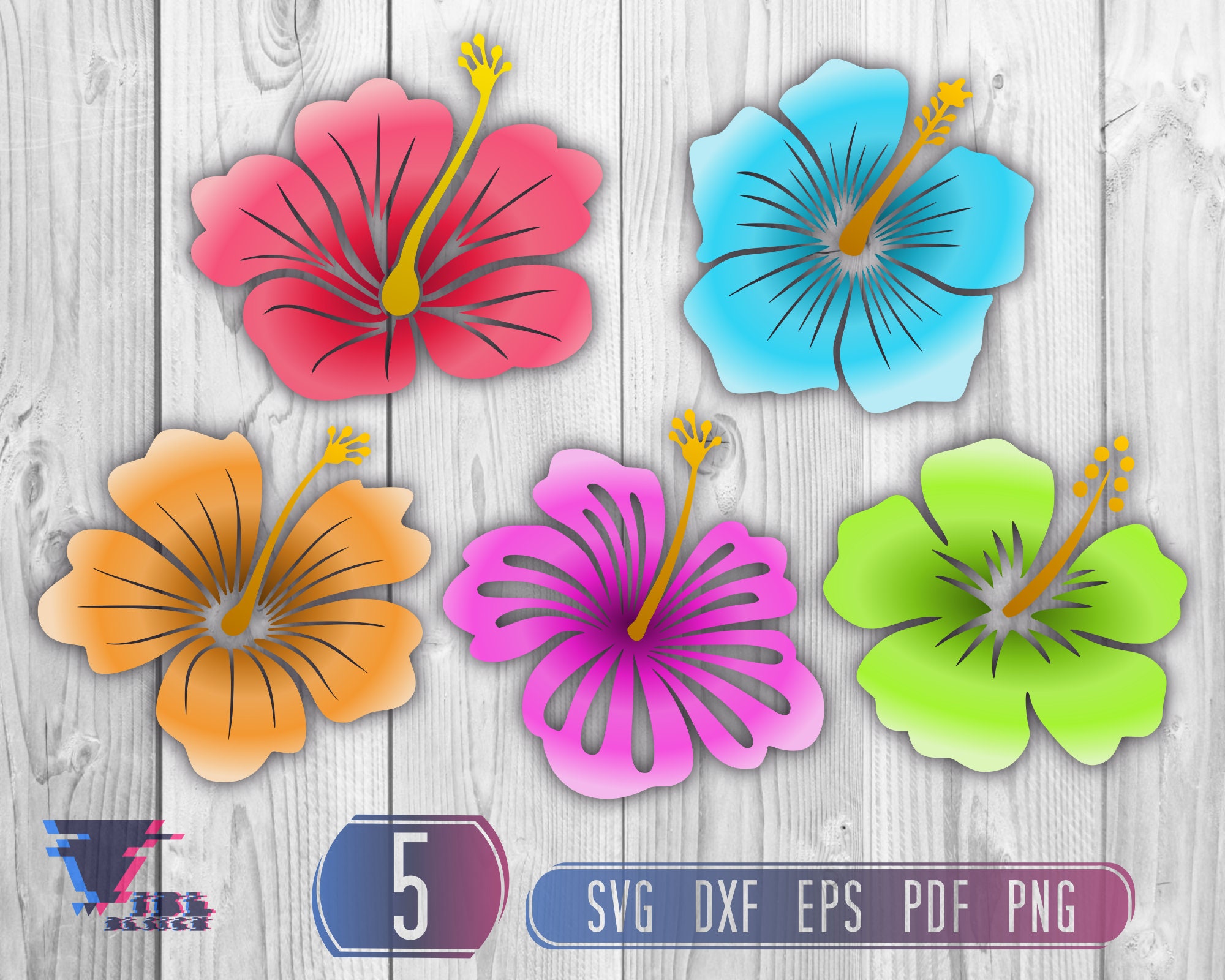 Hawaiian Flowers Svg Hawaiian Flower Svg Hibiscus Svg | Etsy