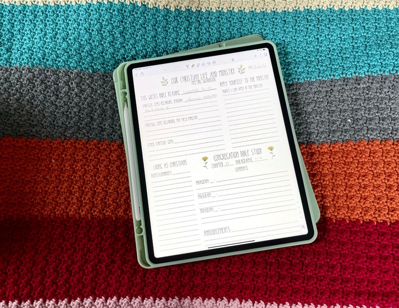 PDF Meeting Note Pages, Weekend Meeting Worksheet, Weekday Meeting Note