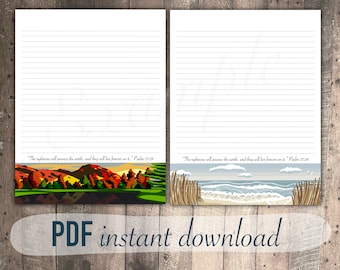 Psalms 37:29 Lined Stationary Set (PDF)