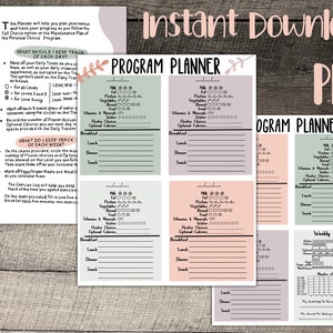 Weight Watchers 90s Expanded PDF, Digital Download, Printable Interactive Worksheet, Calorie Tracker, Vintage, WW, 8.5&quot; x 11&quot;
