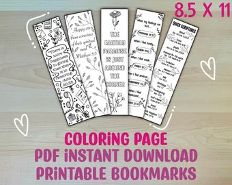 JW Coloring Bookmarks, Printable Bible Verse Gift (PDF)