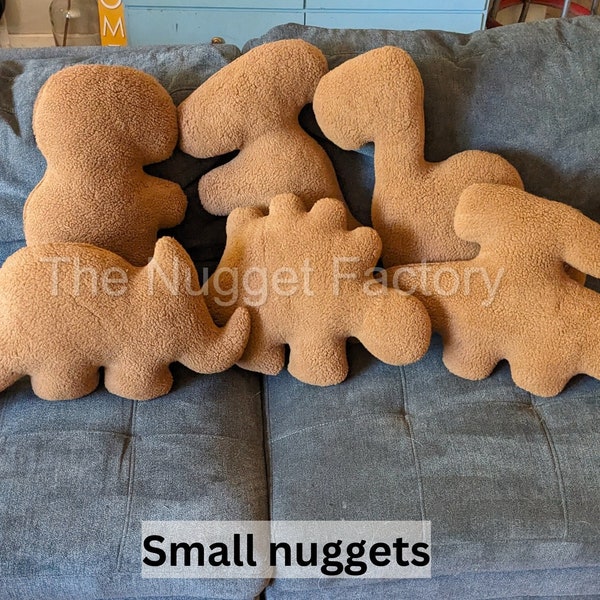 Large Dino Nuggie Couch Pillows, Dino Nugget Plush, Dinosaur Nugg Plushie, Unique Throw Pillow, Home Decor, Chicken Nugget Stuffed Animal