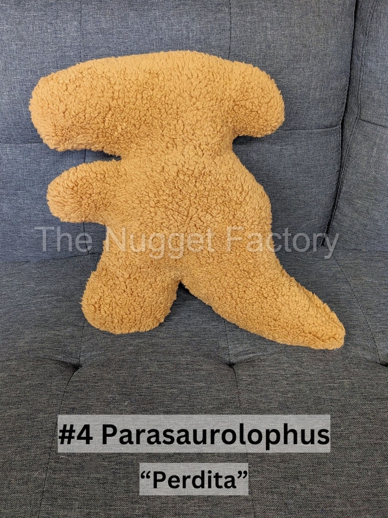 Large Dino Nuggie Couch Pillows, Dino Nugget Plush, Dinosaur Nugg Plushie, Unique Throw Pillow, Home Decor, Chicken Nugget Stuffed Animal image 6