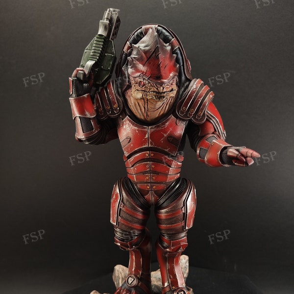 Urdnot Wrex Mass Effect 3D printed and hand painted figure