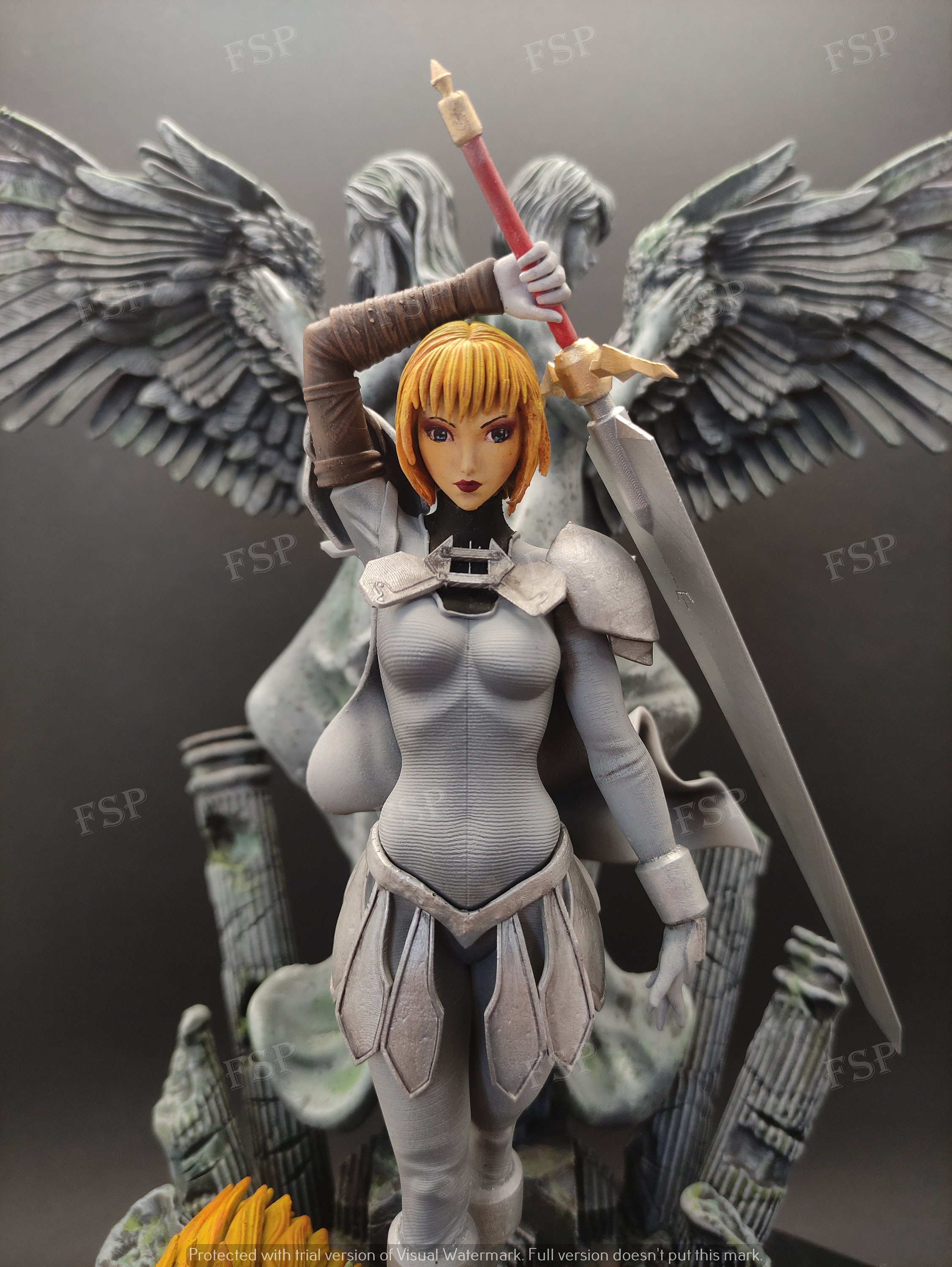 クレア・クレイモア 手描き 3D プリント フィギュア - ファンや クレア・クレイモア 手描き 3D プリント フィギュア - ファンや