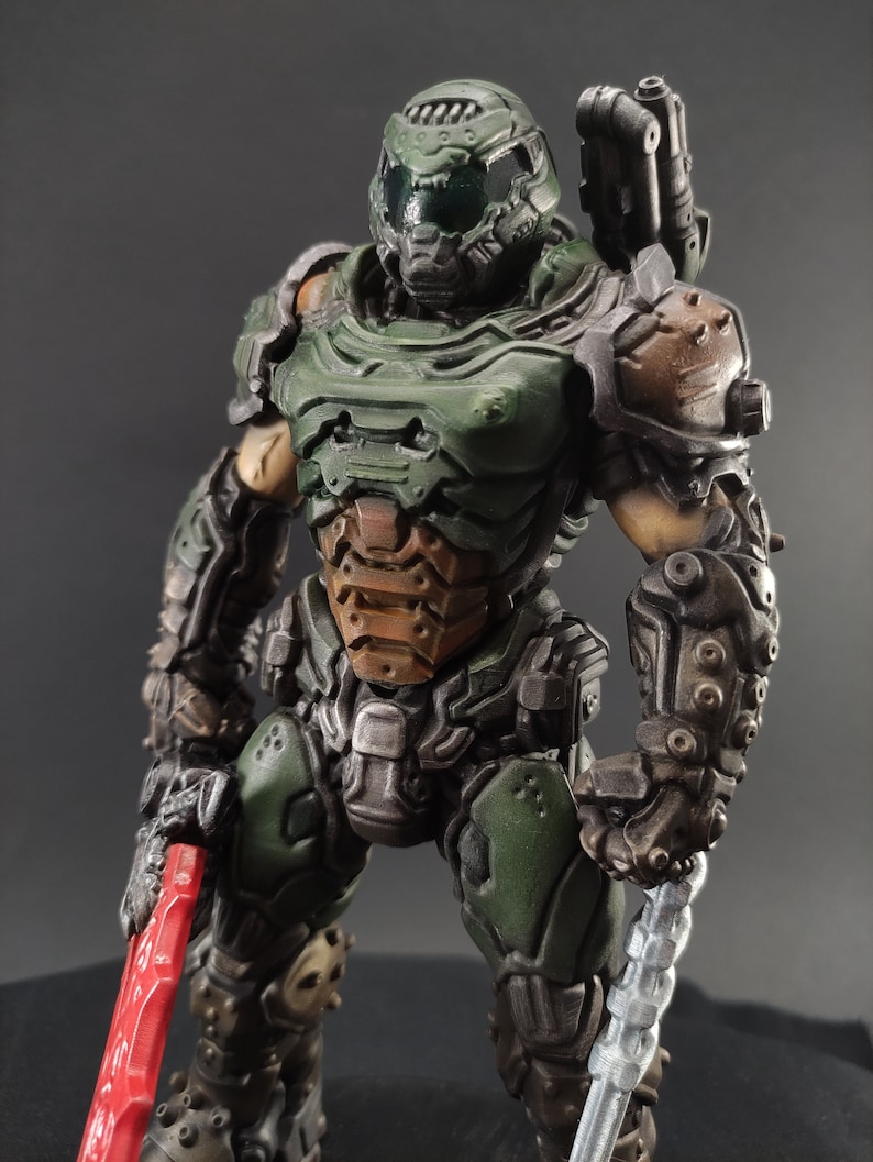 Doom Eternal Slayer 3D Printed and Hand Painted Figure - Etsy