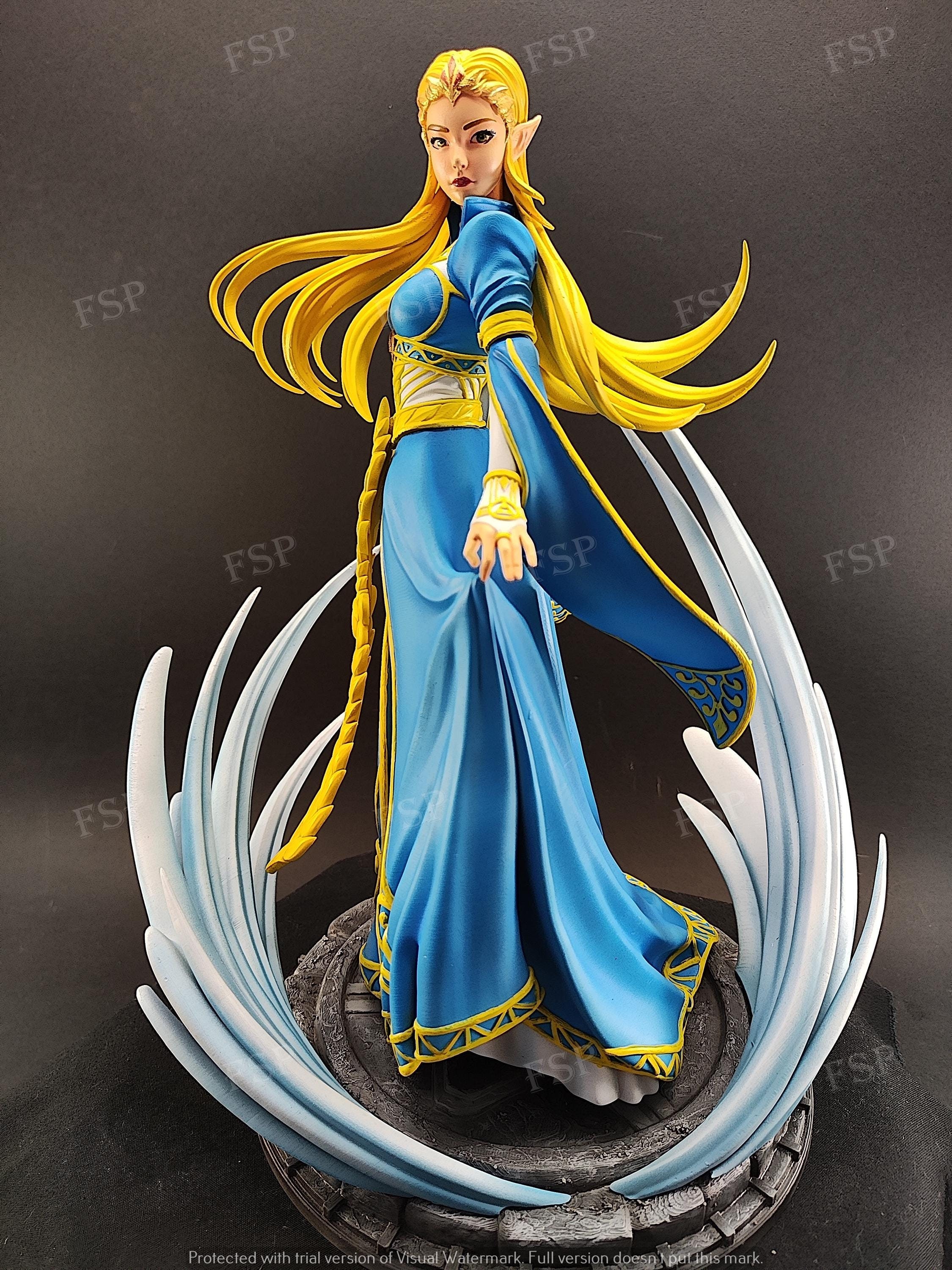 ゼルダ姫 ゼルダの伝説 3Dプリント＆手描きフィギュア、ユニーク