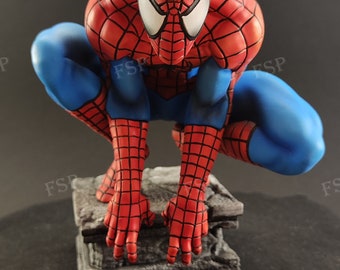 The Spiderman 3D printed and hand painted figure, unique gift statue