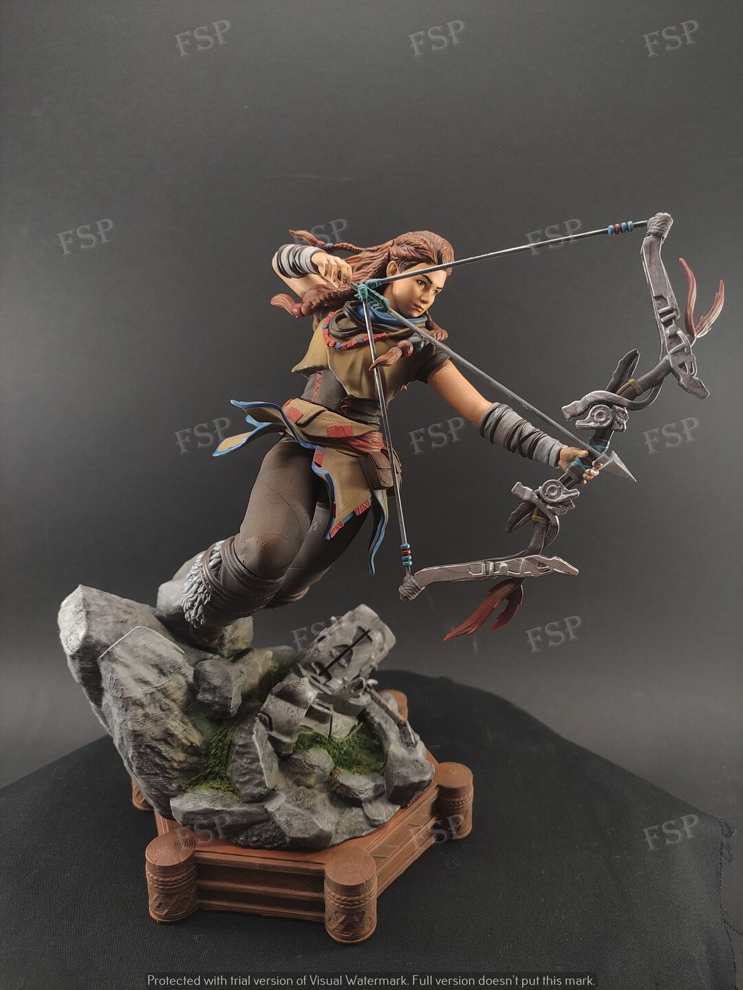 Aloy Horizon Zero Dawn 3D Printed and Hand Painted Figure Etsy
