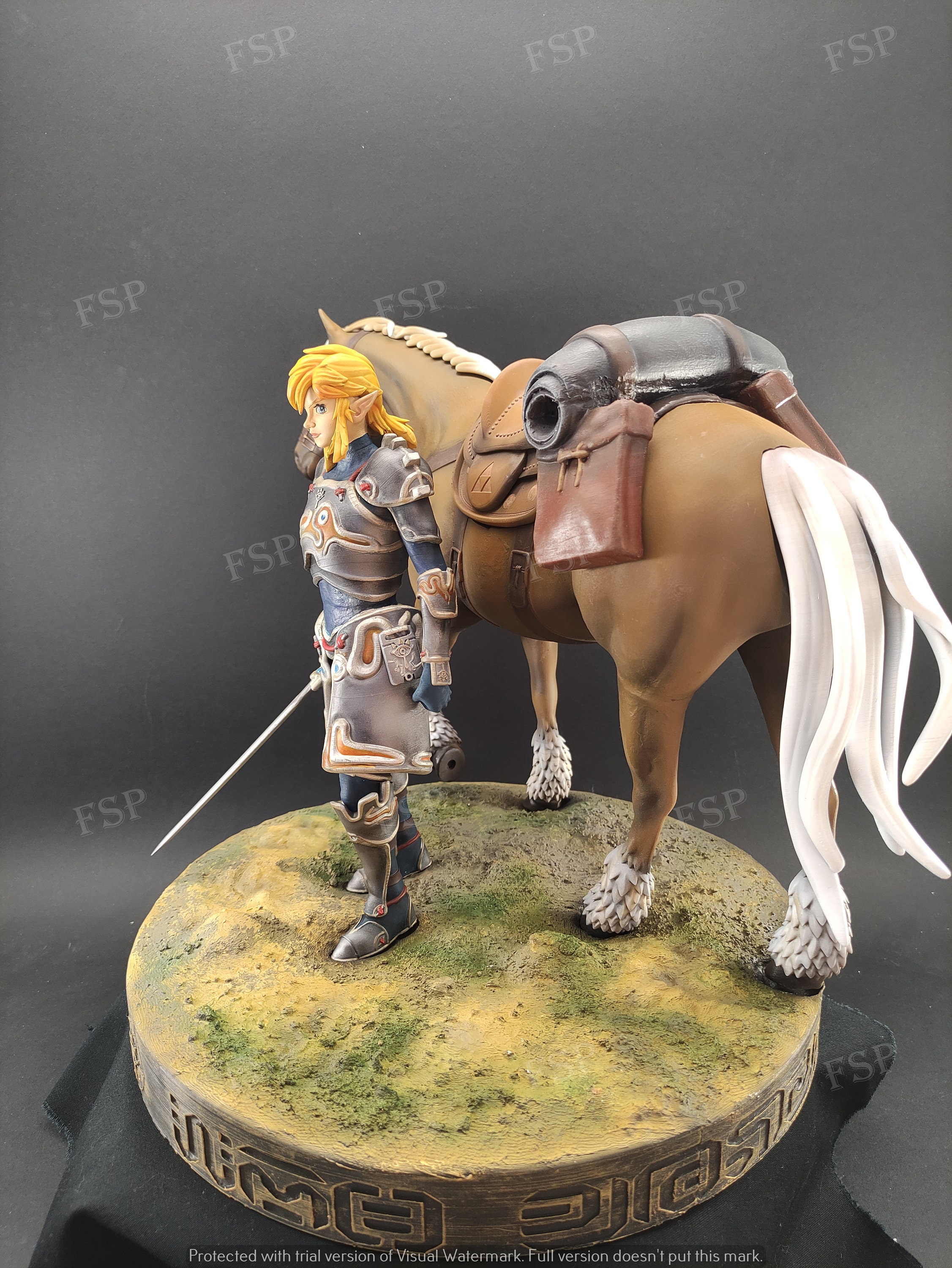 リンクとエポナ ゼルダの伝説 3Dプリント＆手描きフィギュア