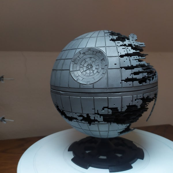 Death Star Star Wars 3D gedruckte und handbemalte Figur, einzigartige Geschenkstatue