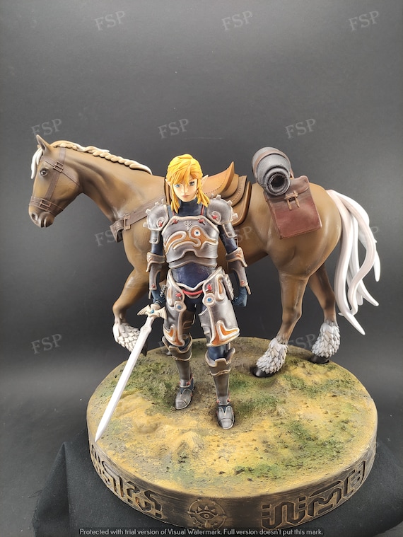 Link and Epona the Legend of Zelda 3D Printed and Hand Painted