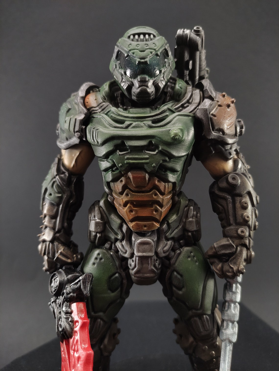 Doom Eternal Slayer 3D Printed and Hand Painted Figure Decor - Etsy