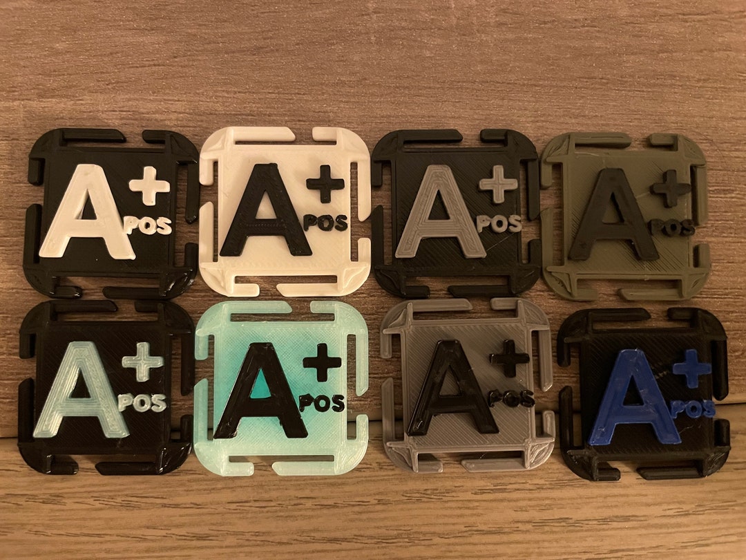 ID Blood Type MOLLE Loop army / Police / Airsoft Etsy