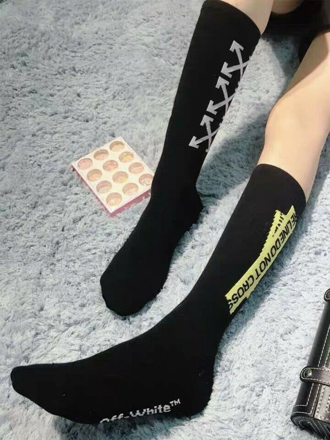 New OFFWHITE Socks fast Shipping From USA Sellerblack Color Etsy