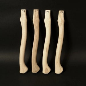 lot of 4 pcs 16 inch (400 mm) Replacement Axe adze Handle blank, hand Crafted , V7